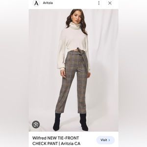 Aritzia Wilfred Free Tie-Front Pant size 2
